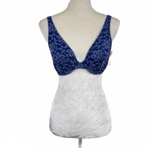 Flirtitude Lace Bralette Bra Size M Blue